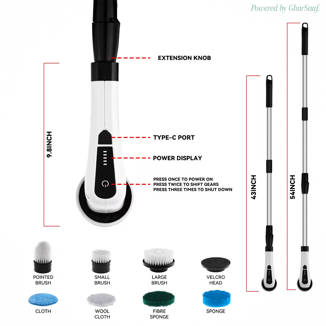 GharSaaf™ Electric Spin Scrubber